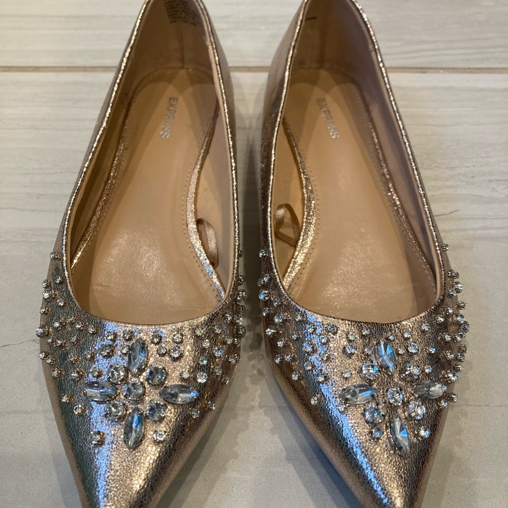 Express Rose Gold flats